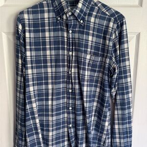 Gant Navy and White Checkered Button Down Shirt